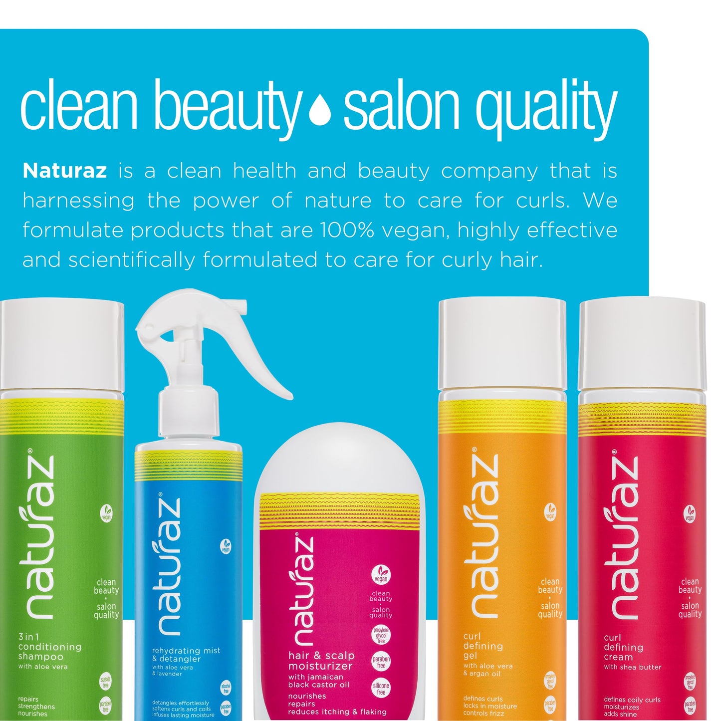 Naturaz Rehydrating Mist Detangler Spray – Leave-In Conditioner with Aloe Vera for Dry, Curly, Coily, Matted or Damaged Hair – Moisturizing, Vegan Formula for Women, Men & Kids – 8 fl oz