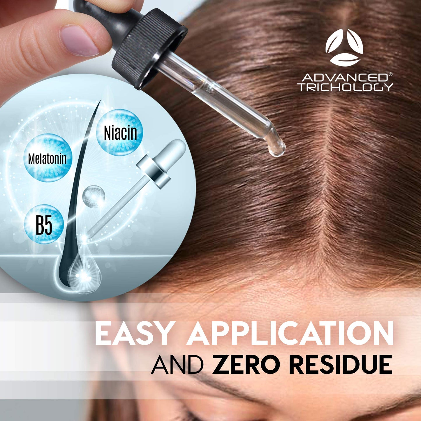 Advanced Trichology NutraM™ Hair Serum – Dermatologist Tested, Approved* by American Hair Loss Association | Scalp DHT Blocker for Thinning Hair Men and Women - 2 Fluid Ounce (Pack of 1)