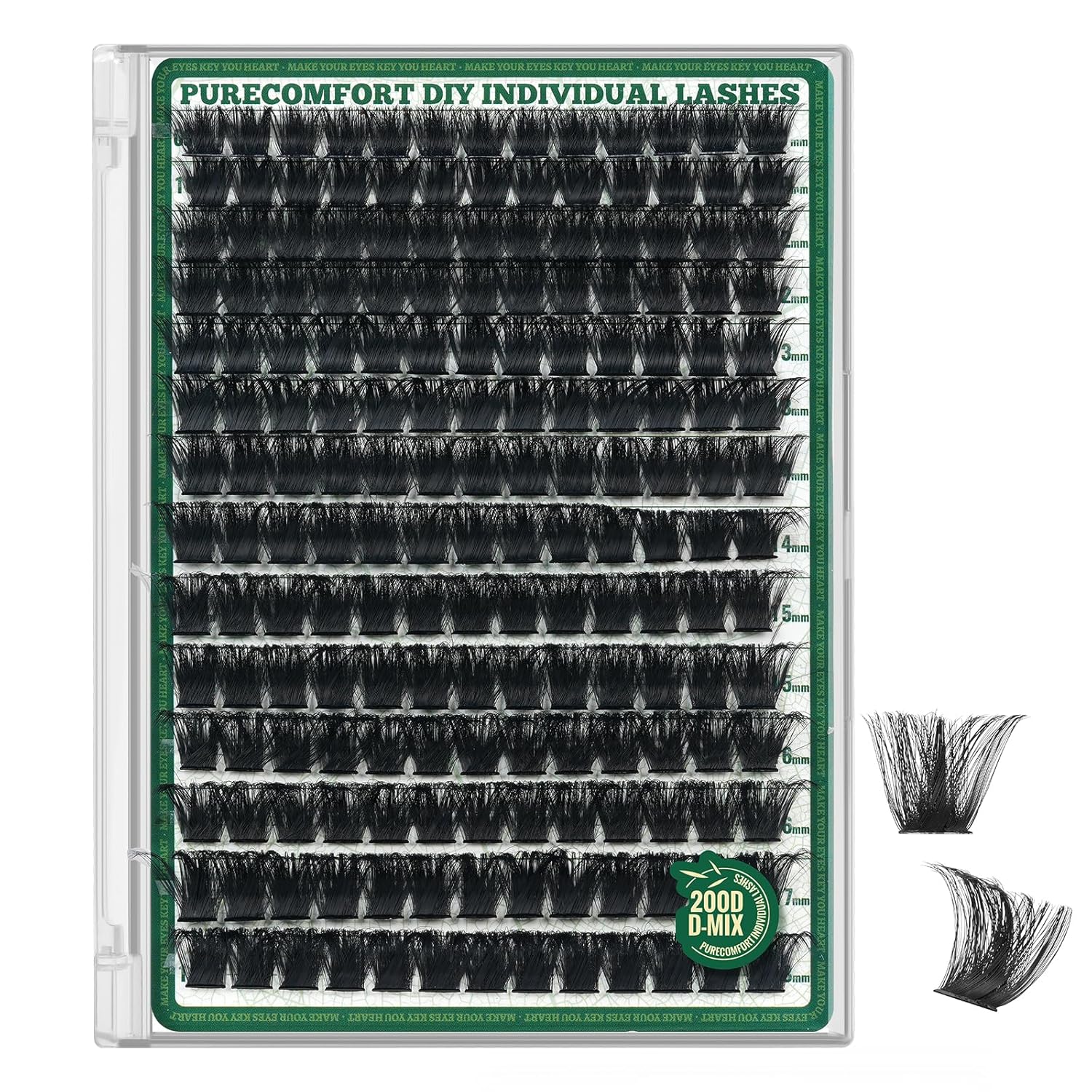DIY Lash Extension Kit - 280 Soft Cluster Lashes, 100D Curl, Easy Application with Bond & Seal