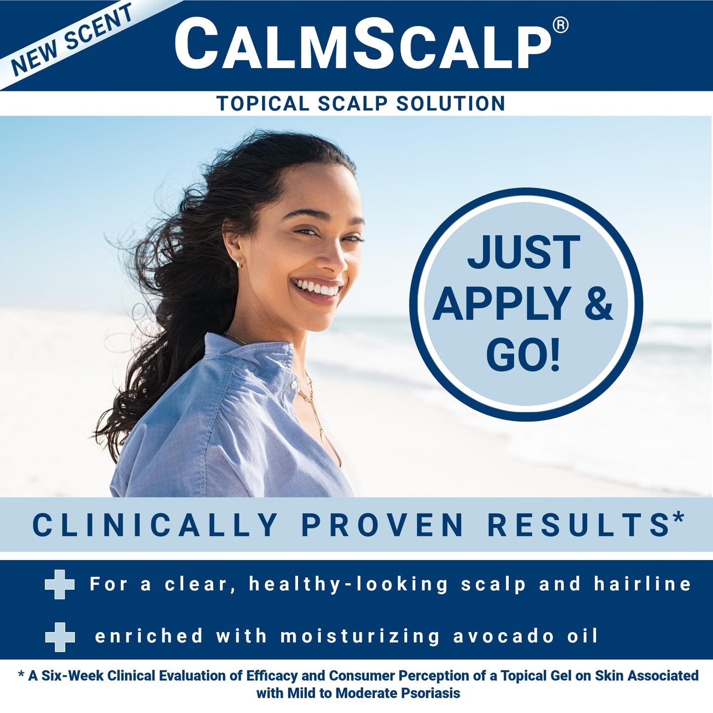 CalmScalp Scalp Solution | Calms Irritated, Itchy Scalp and Scalp Psoriasis | Dry Scalp Treatment | Reduces Scales, Flakes & Redness | Clinically Proven | Start Seeing Results in 1 week | 4 oz