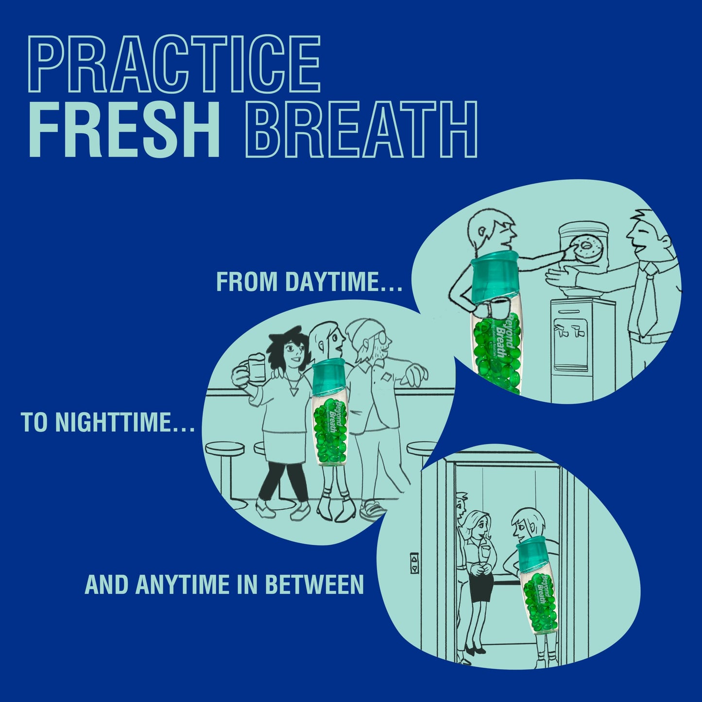 Beyond Breath Breath Freshening Capsules, Fresher Breath From Inside-Out, Even Works On Bad Breath From Garlic, Lasts Up To 8 Hours, 50 Capsules