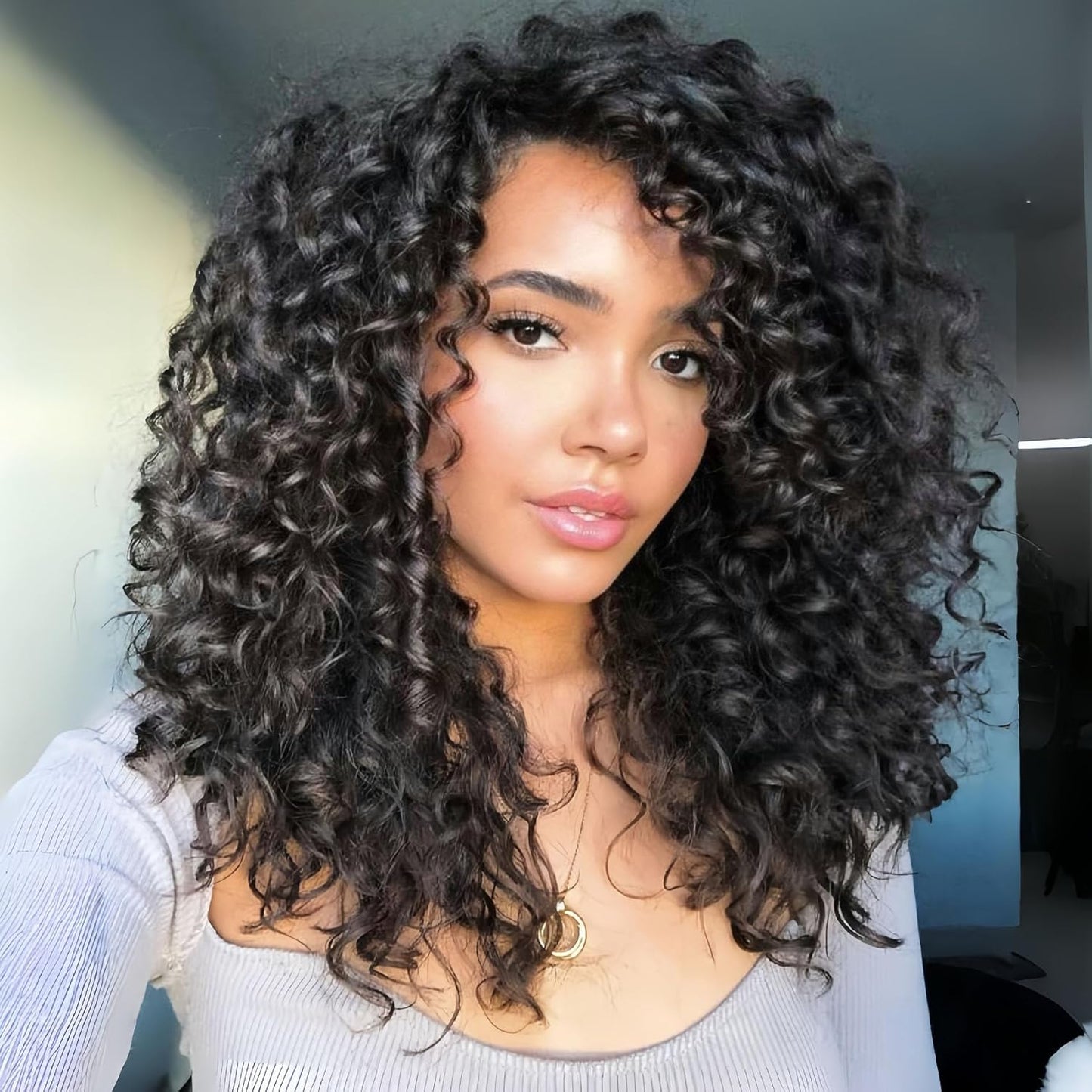 GoGo Curl Crochet Hair 10 Inch - 8 Packs Ombre Brown Water Wave Extensions for Black Women