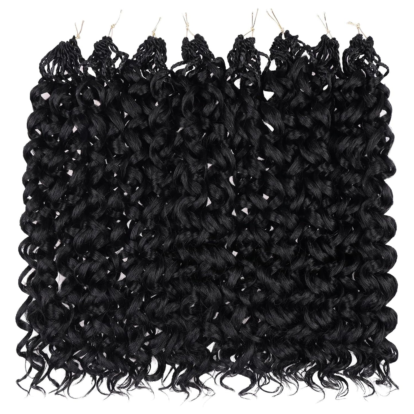 10 Inch Ombre Honey Blonde Gogo Curl Crochet Hair - 8 Packs Ocean Wave Short Curly Braids for Women & Kids