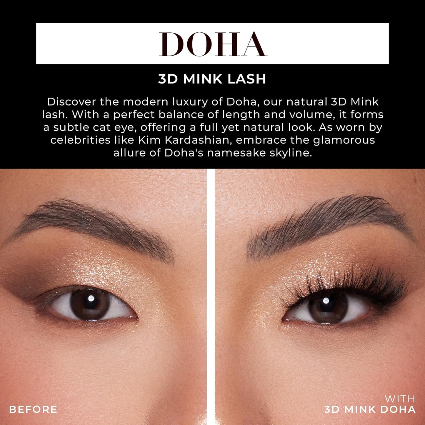 Miami Flare 3D Mink Lashes by Lilly Lashes | Reusable Wispy & Fluffy Strip Eyelashes