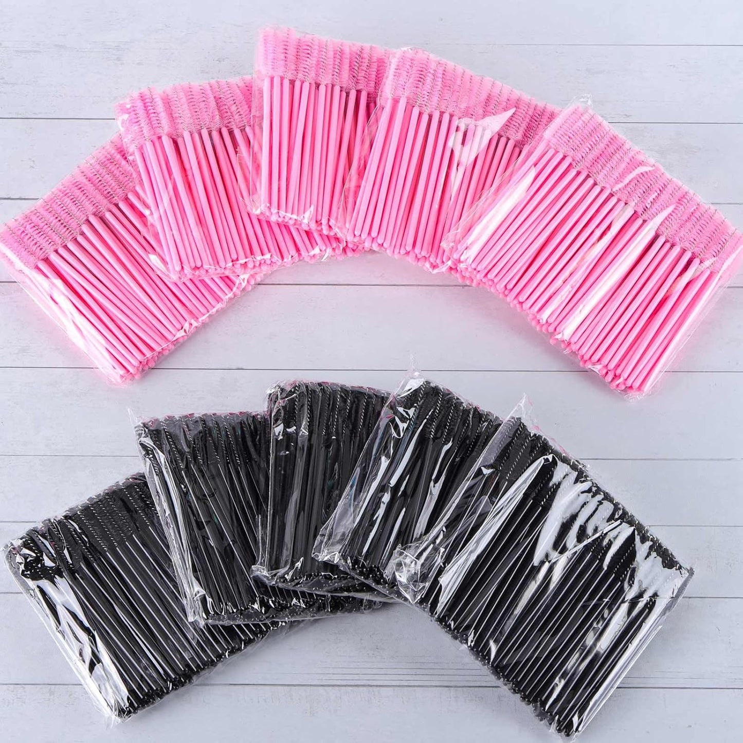Disposable Mascara Wands - 1000 Colorful Eyelash Brushes & Spoolies for Extensions