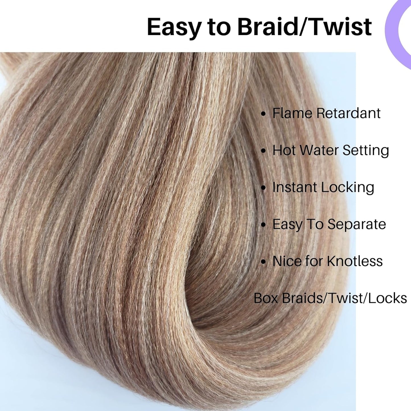 Ash Brown Pre-Stretched Knotless Braiding Hair Extensions - 6 Packs Synthetic Box Braids