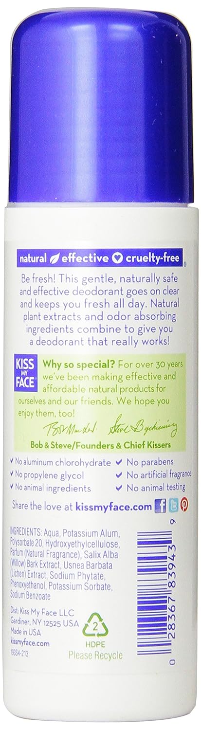 Fragrance-Free Natural Liquid Rock Deodorant - 3 oz (Pack of 3) | Kiss My Face