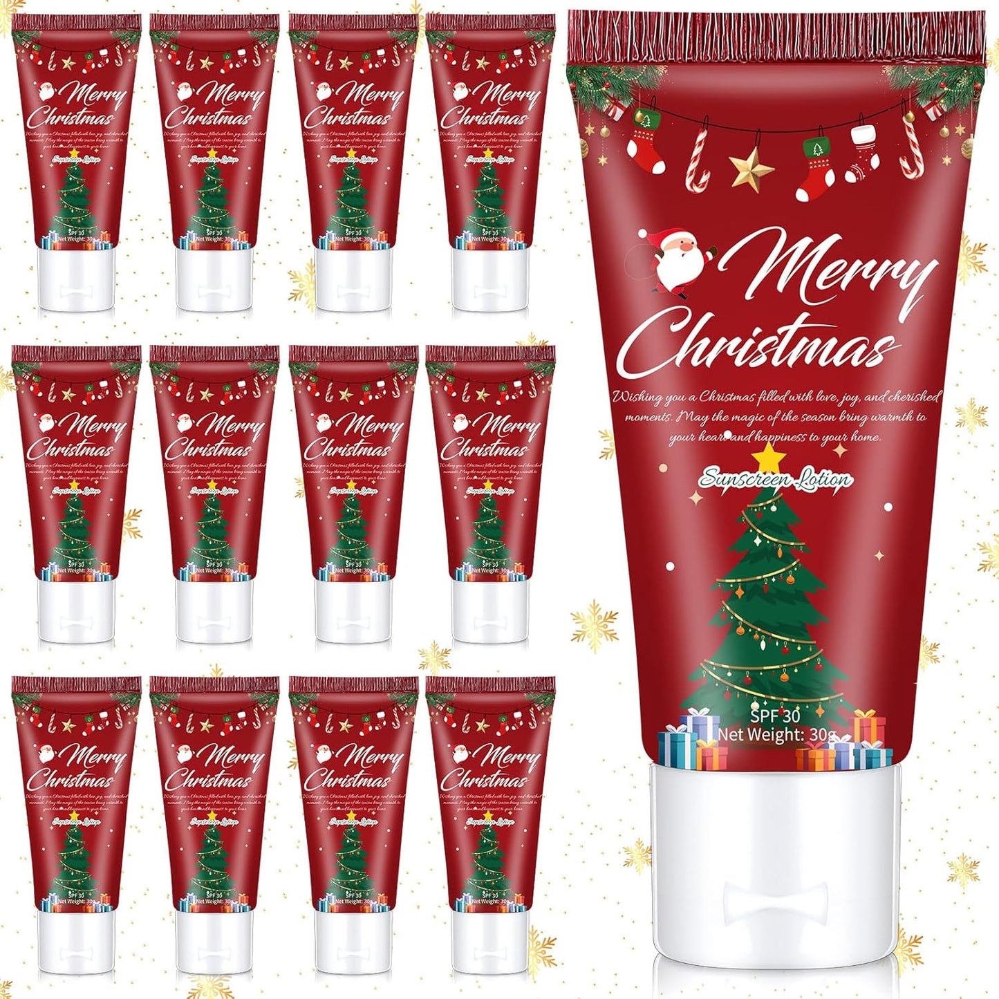 12-Pack SPF 30 Mini Sunscreen Lotion - Travel Size, Water Resistant, Perfect for Wedding Favors & Summer Gifts