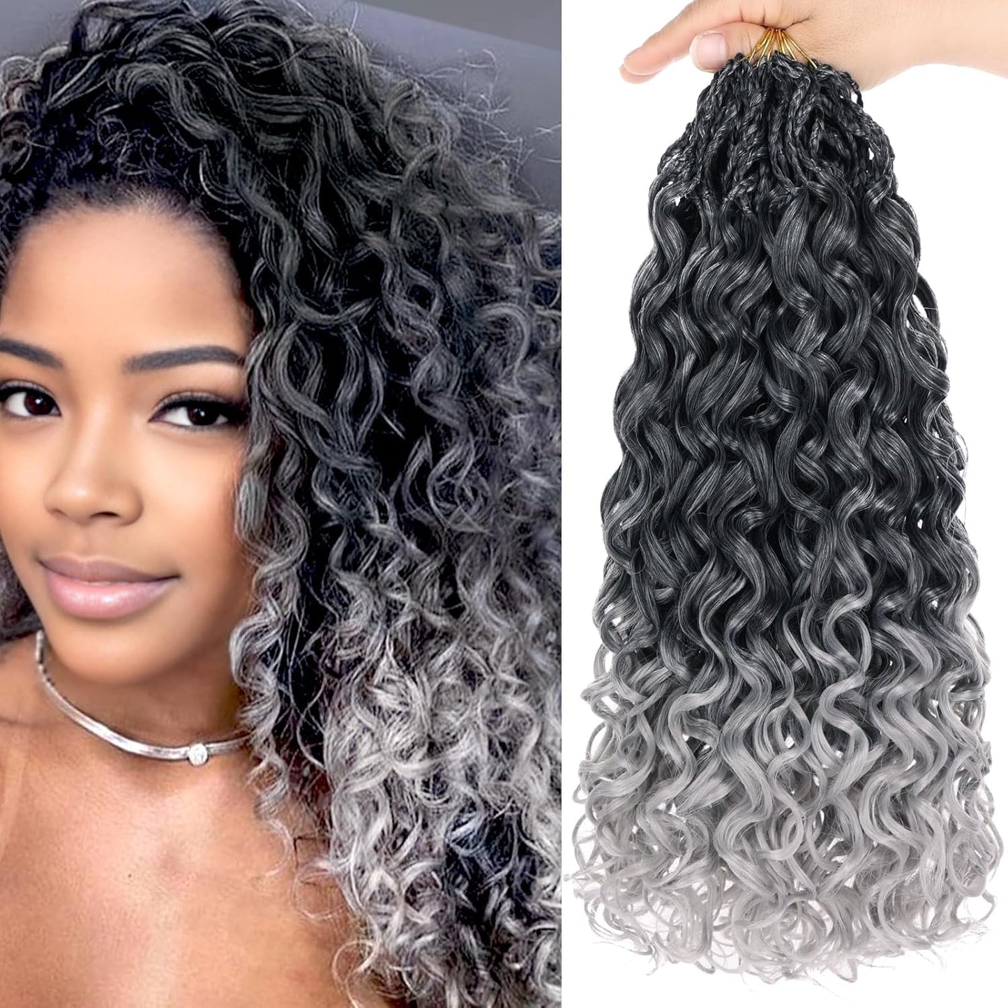 10 Inch Ombre Honey Blonde Gogo Curl Crochet Hair - 8 Packs Ocean Wave Short Curly Braids for Women & Kids