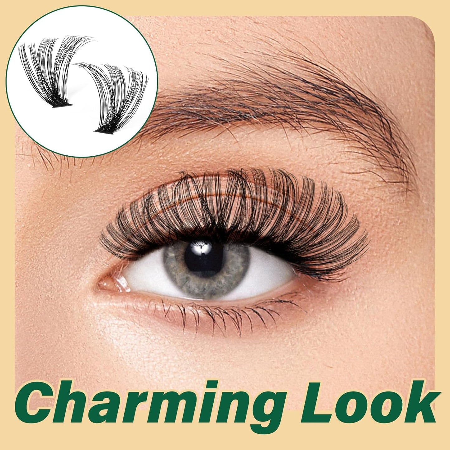 DIY Lash Extension Kit - 280 Soft Cluster Lashes, 100D Curl, Easy Application with Bond & Seal