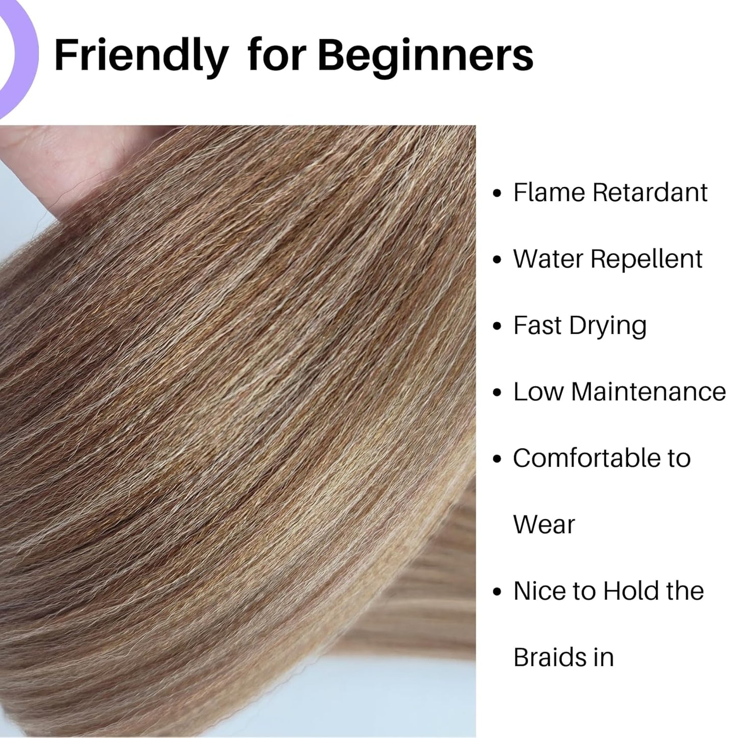 Ash Brown Pre-Stretched Knotless Braiding Hair Extensions - 6 Packs Synthetic Box Braids