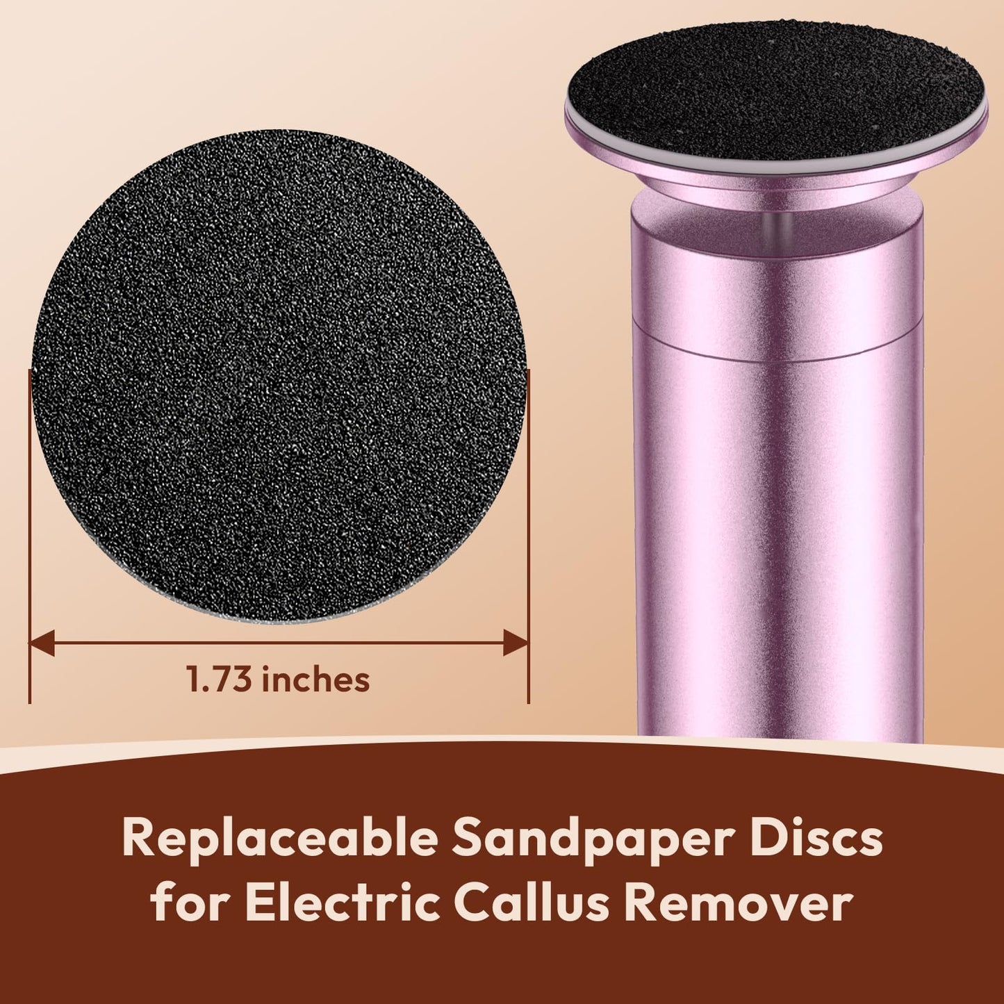 AWROSE 60 Pcs Foot File Replacement Round Sand Paper, 30 Pcs 80 Grit Sandpaper Disk & 30 Pcs 100 Grit Sandpaper Disk, Compatible with Electric Foot File Callus for Dead Skin Remover