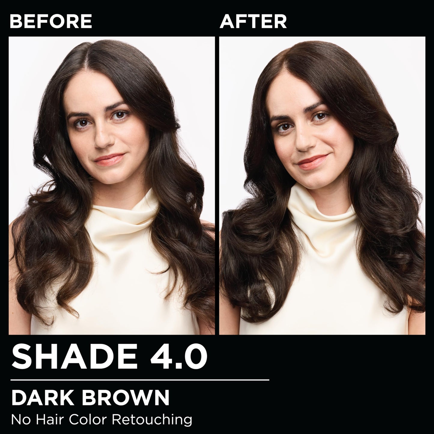 Garnier Hair Color Olia Ammonia-Free Brilliant Color Oil-Rich Permanent Hair Dye, 4.0 Dark Brown, 2 Count (Packaging May Vary)