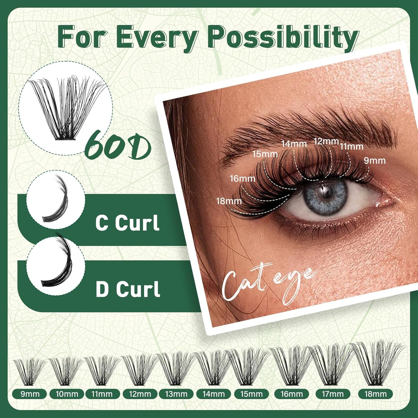 DIY Lash Extension Kit - 280 Soft Cluster Lashes, 100D Curl, Easy Application with Bond & Seal