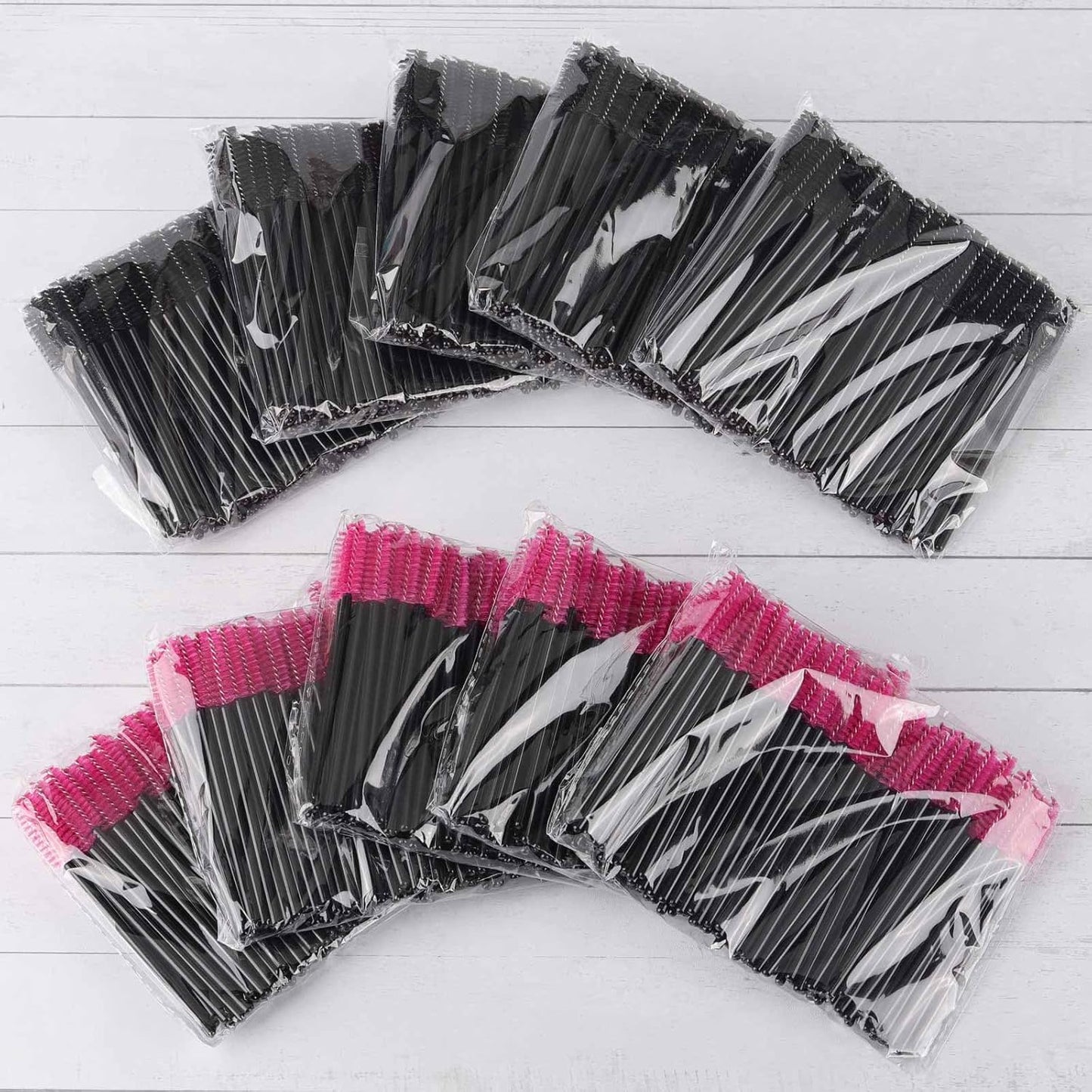 Disposable Mascara Wands - 1000 Colorful Eyelash Brushes & Spoolies for Extensions