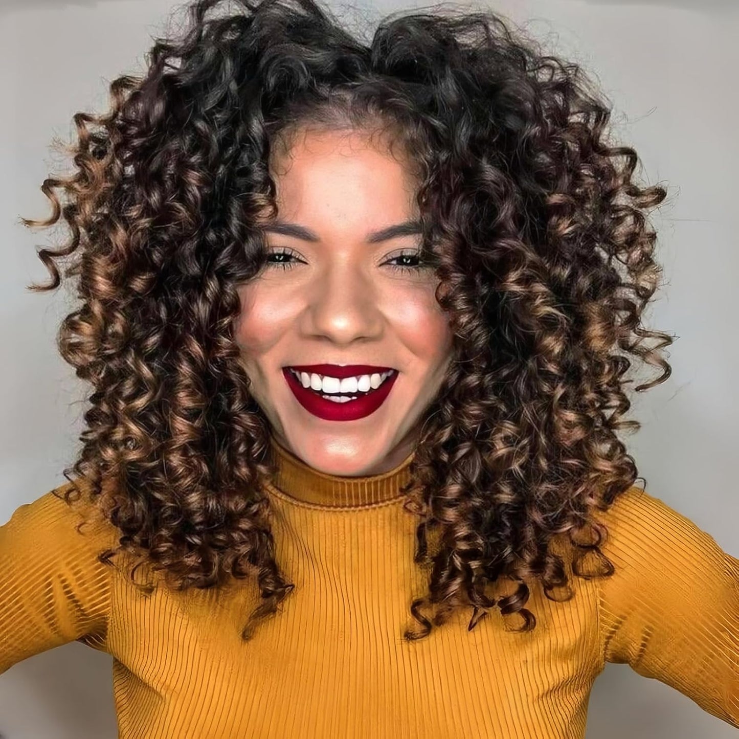 GoGo Curl Crochet Hair 10 Inch - 8 Packs Ombre Brown Water Wave Extensions for Black Women