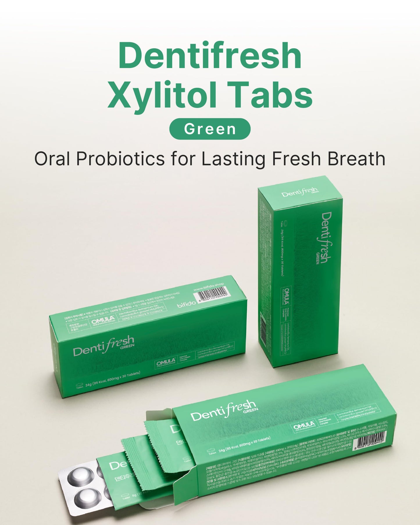 K-Nutra Dentifresh Xylitol Tabs - Oral Probiotics to Combat Bad Breath, Dry Mouth & Support Fresh Breath, 4 Billion CFU, Sugar-Free, Mint Flavor, 30 Tablets