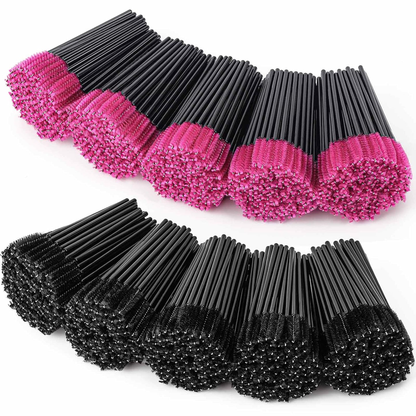 Disposable Mascara Wands - 1000 Colorful Eyelash Brushes & Spoolies for Extensions