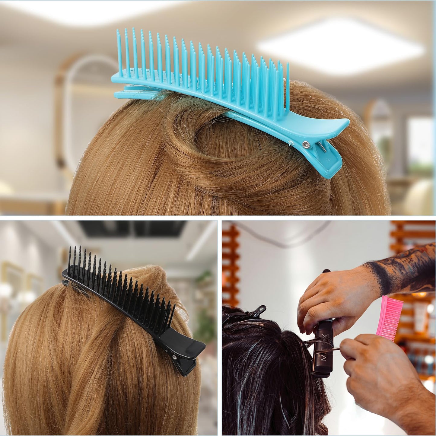 5 Pcs Grip Clips for Hair Sectioning Multifunctional Perm and Dyeing Hair Salon Grip Clip Suitable for Distribution, Styling, Cutting, Dyeing, Salon and Home Diy Hairdressing Essentials