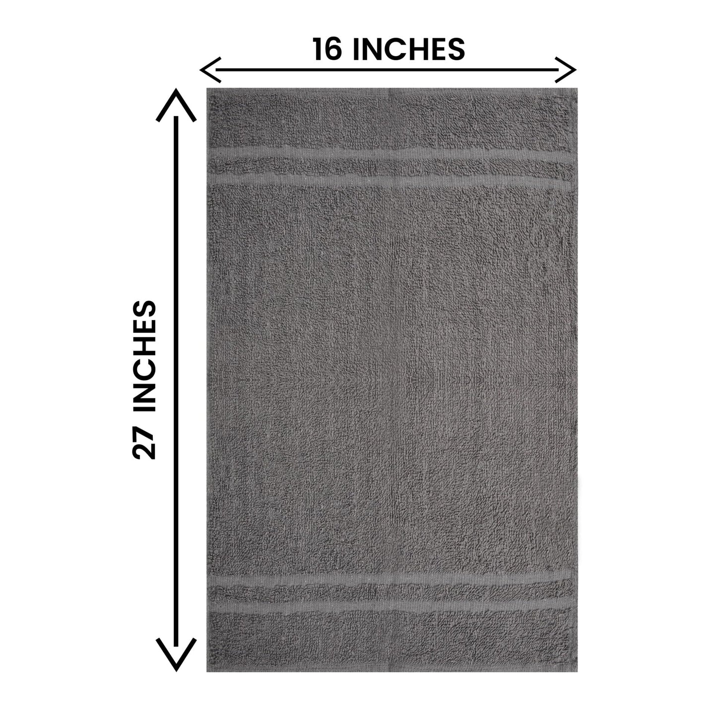 STF Linen 24 Pack Dark Grey Hand Towel 100% Cotton Spa Towel – 16x27 inches Highly Absorbable Facial Towels Gym, Hair Towel and Face Towel Bulk Small Towels (Not Bleach Proof)