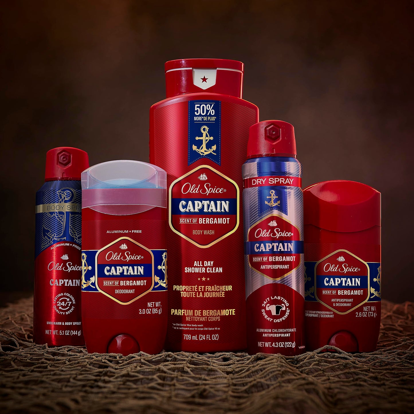 Old Spice Men's Antiperspirant & Deodorant Invisible Dry Spray Ultimate Captain, 24/7 Odor Protection, 4.3oz (Pack of 3)