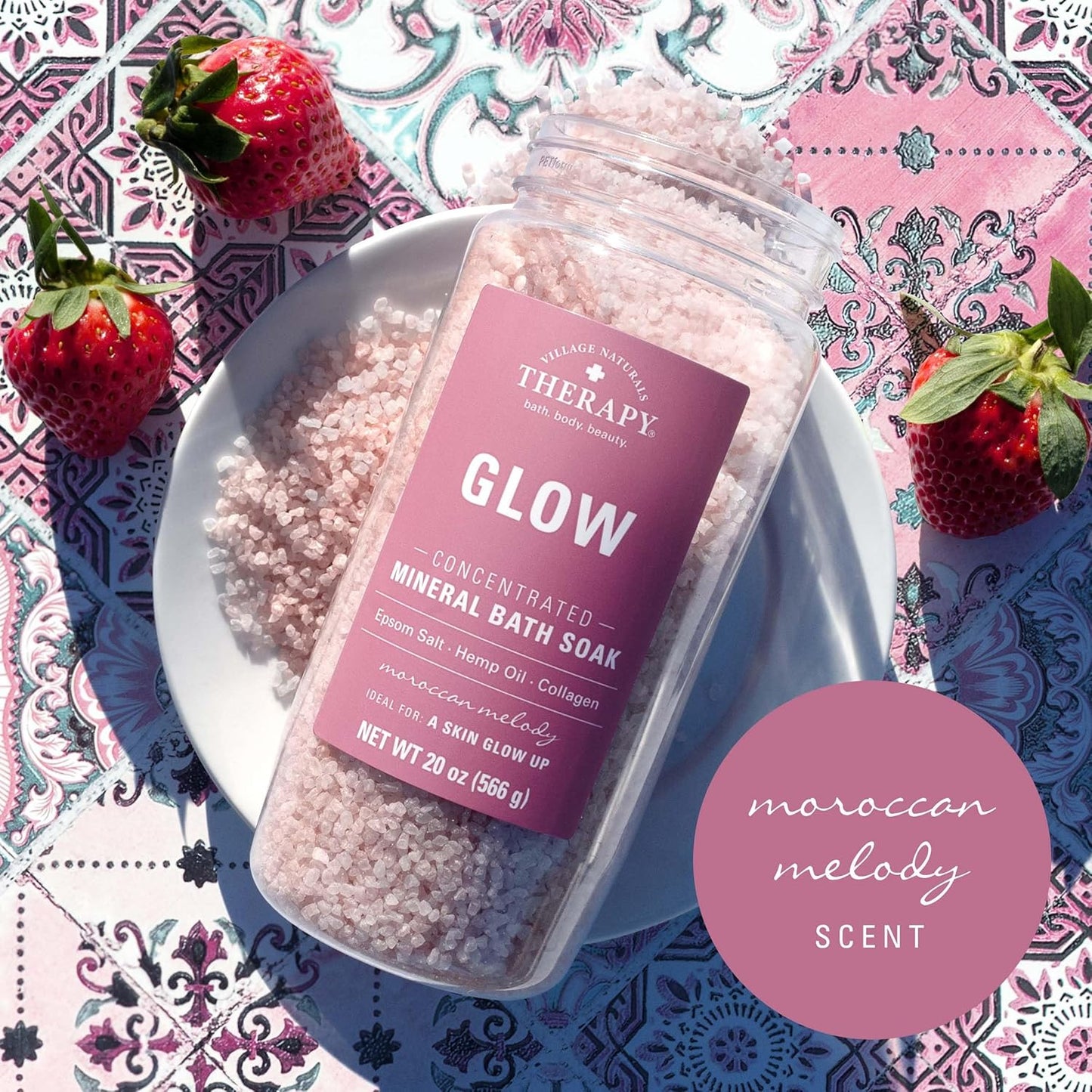 Village Naturals Moroccan Melody Mineral Bath Soak - 2 oz, 12-Pack for Relaxation