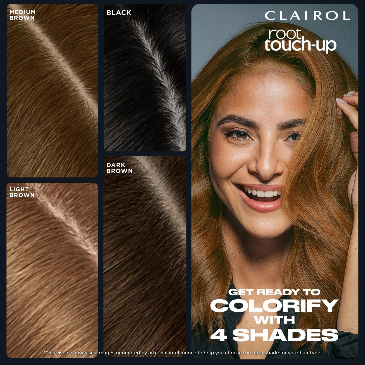 Clairol Root Touch-Up Temporary Concealing Powder, Medium Brown Hair Color, Pack of 1
