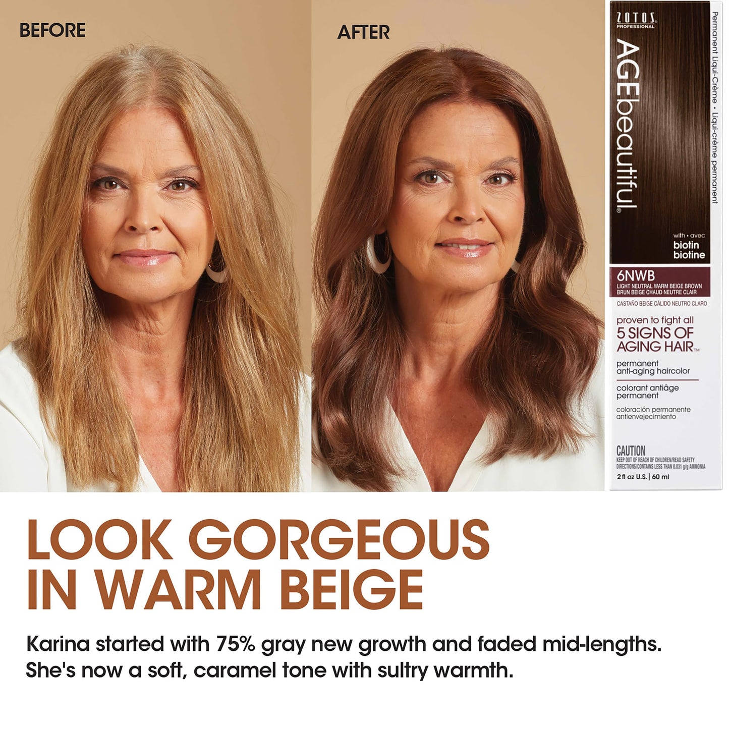 AGE beautiful Permanent Hair Color Dye Liqui Creme | 100% Gray Coverage | Anti-Aging Haircolor | Biotin for Thicker, Fuller Hair | Professional Salon Coloring | 1N Jet Black