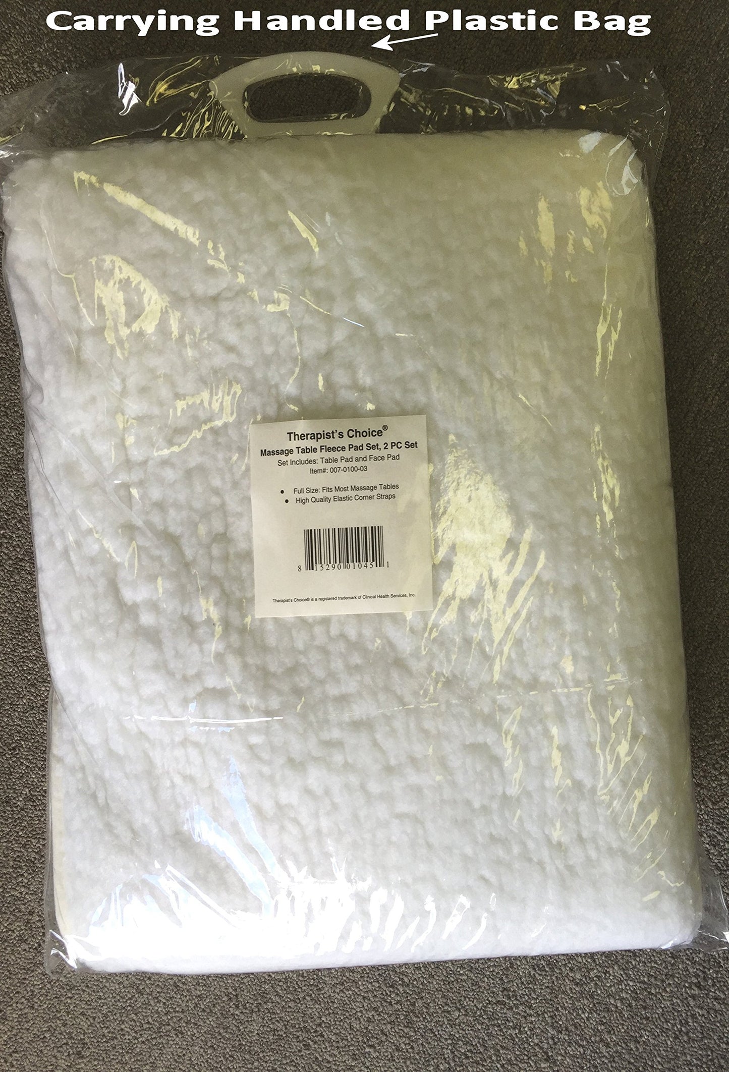 Therapist's Choice® Massage Table Fleece Pad Set Includes Pad and Face Rest Cover, 31” W x 72” L (Massage Table not Included)