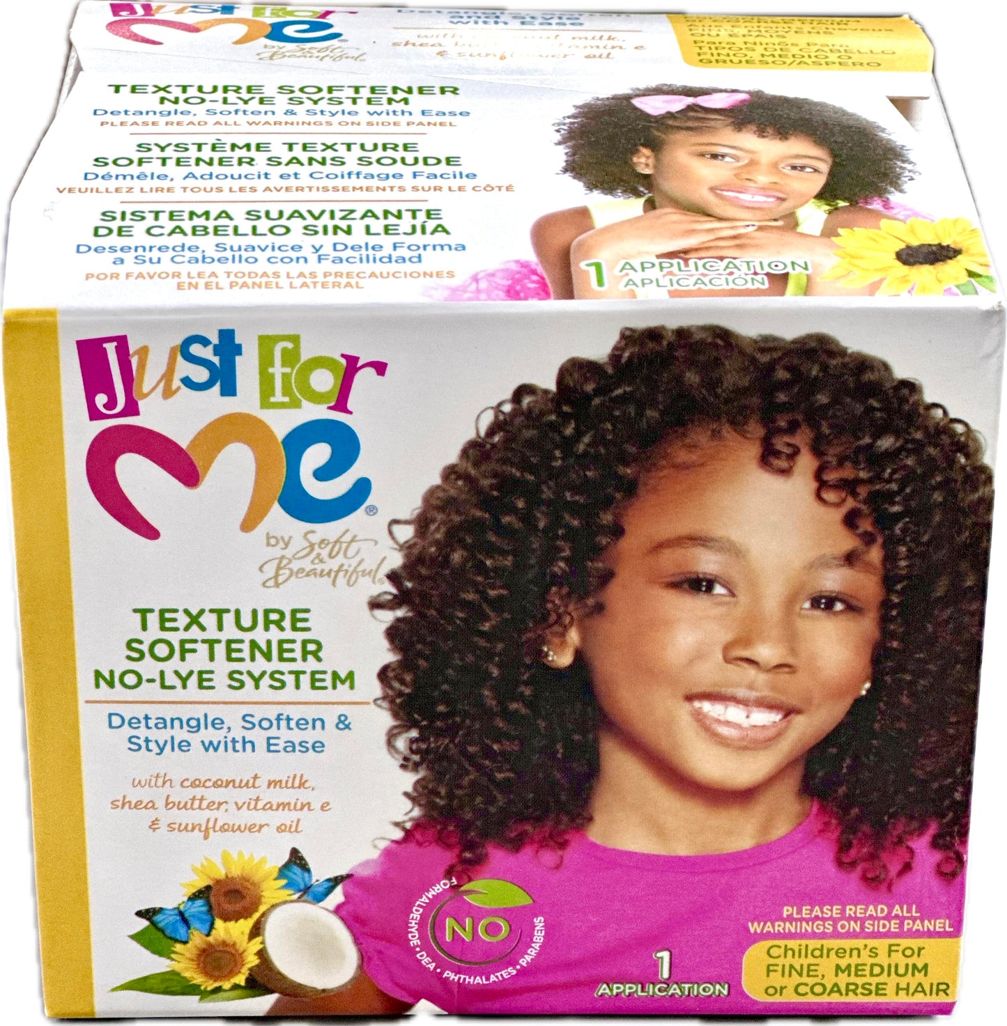 Just Me Texture Texturizer Softener System Kit | Detangle, Soften, Style