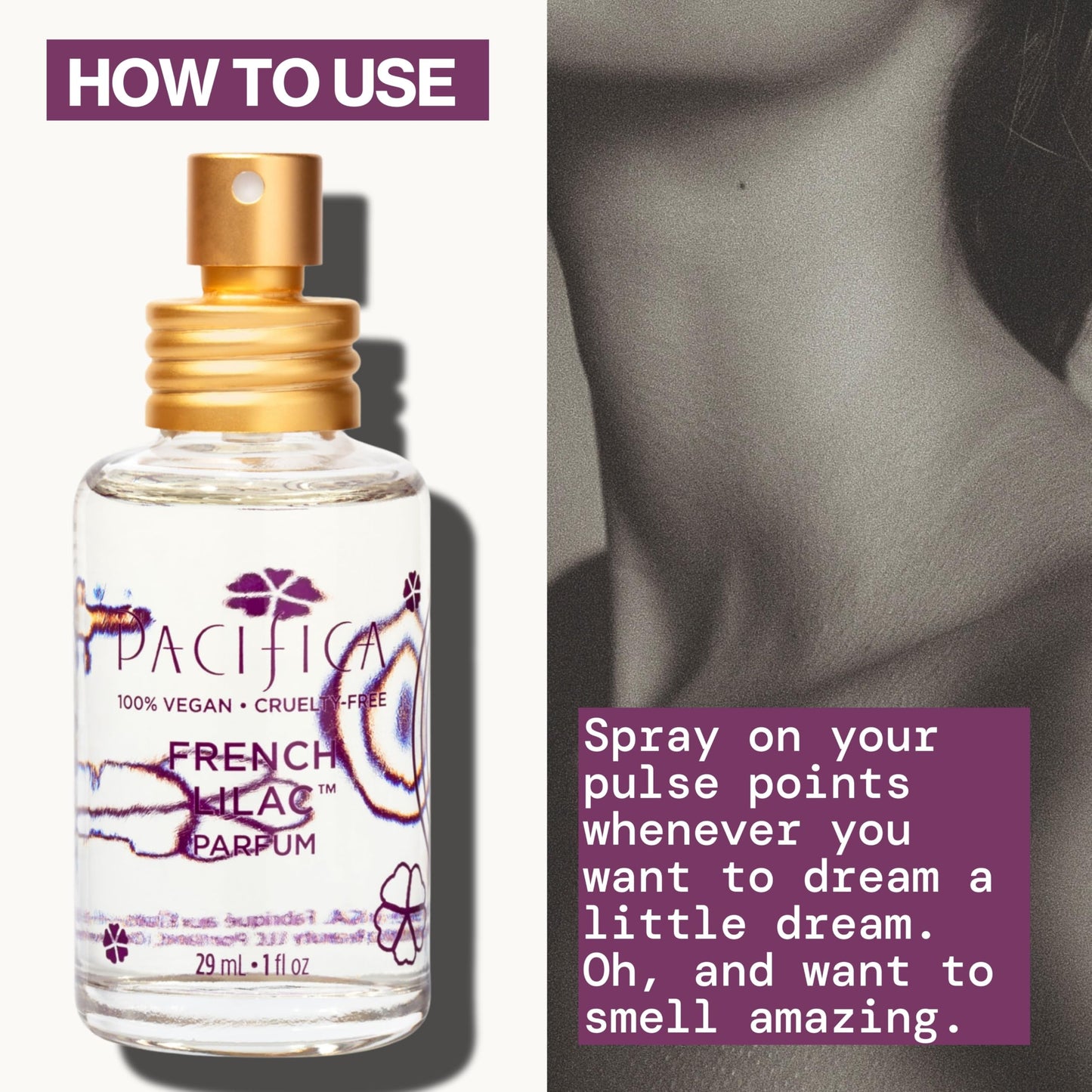 Pacifica French Lilac Perfume & Hair Mist and Body Spray Set – Fresh Spring Lilac Fragrance Duo with Magnolia, Ylang Ylang & Heliotrope Notes Vegan, Alcohol-Free Clean Beauty Fragrance for Her