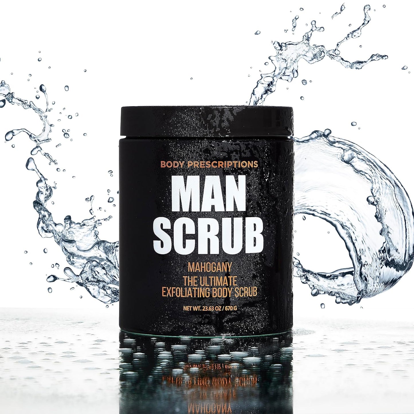 Men’s Charcoal Exfoliating Body Scrub – 21oz Cleansing Wash for All Skin Types