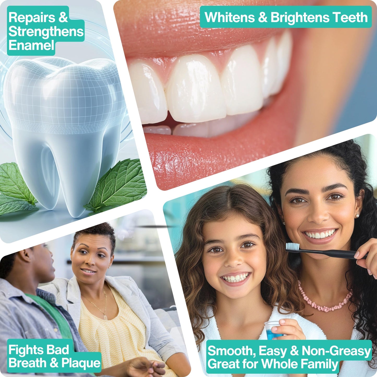 Nano-Hydroxyapatite Oil Pulling Whitening Mouthwash for Teeth and Gums, Natural & Organic, Whitens Teeth, Strengthens Enamel, Fights Bad Breath & Plaque – Smooth & Non-Greasy – for Adults & Kids 8oz