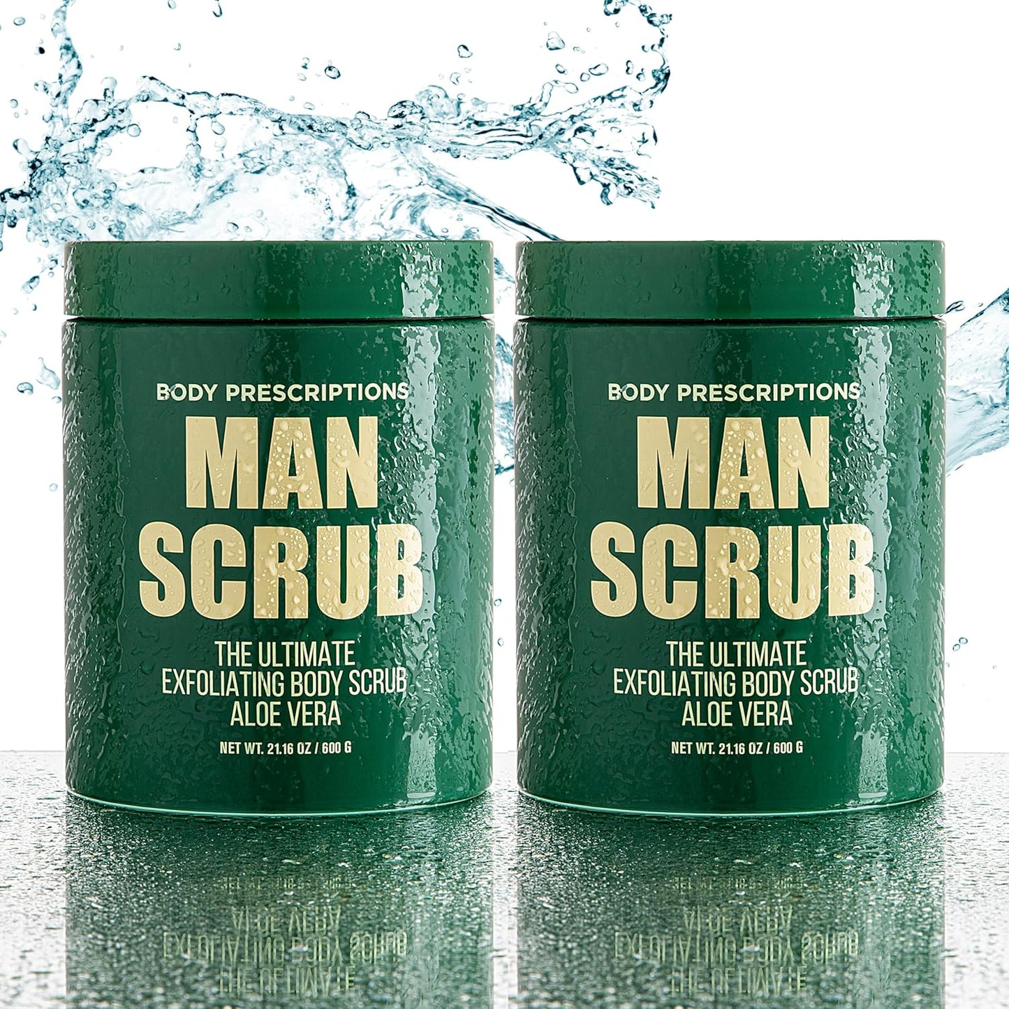 Men’s Charcoal Exfoliating Body Scrub – 21oz Cleansing Wash for All Skin Types