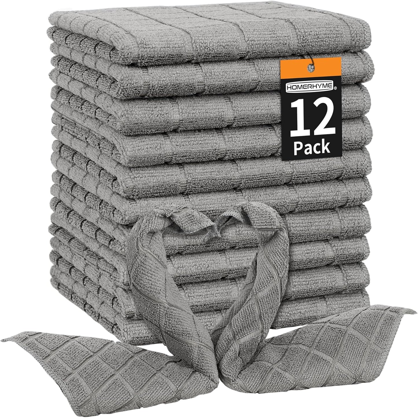 Microfiber Washcloths 50 Pack - Soft, Lint-Free Quick-Dry Face Towels for Gym, Bathroom & Kitchen