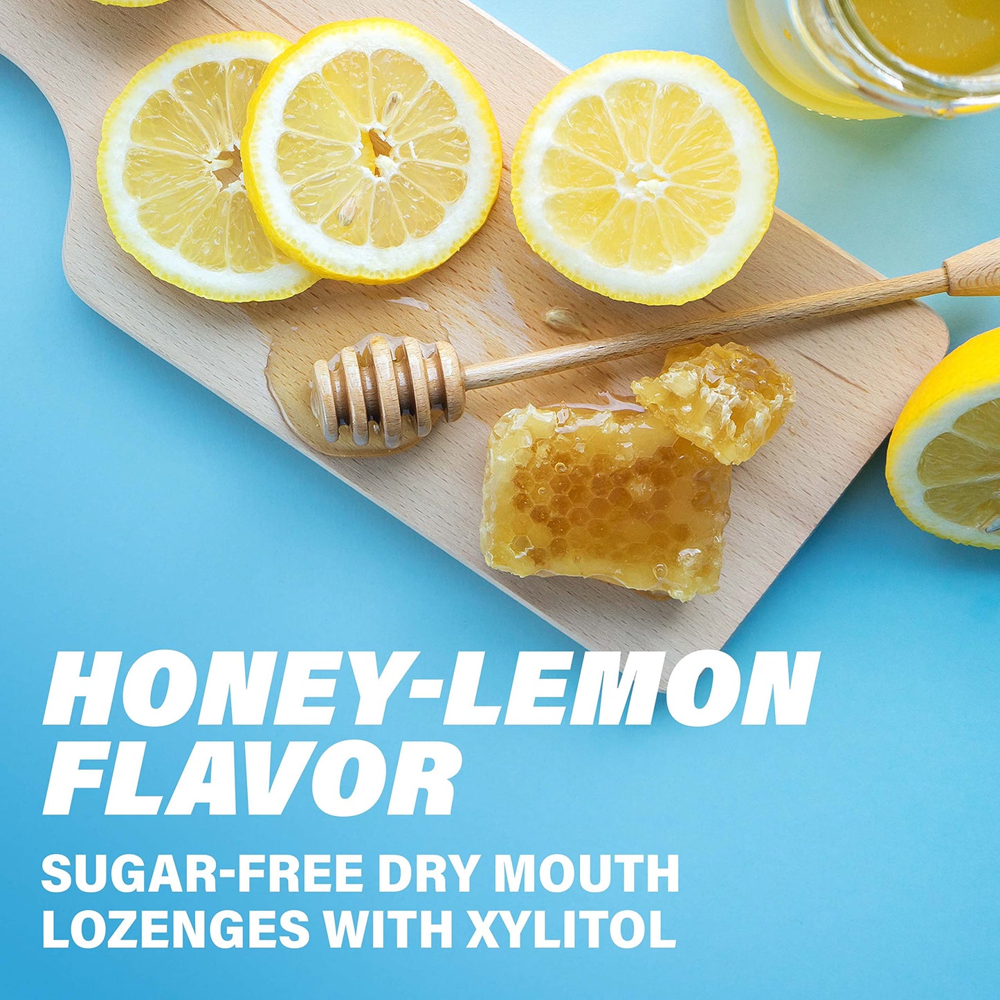 ACT Dry Mouth Lozenges With Xylitol, Sugar Free Honey-Lemon, 18 Count
