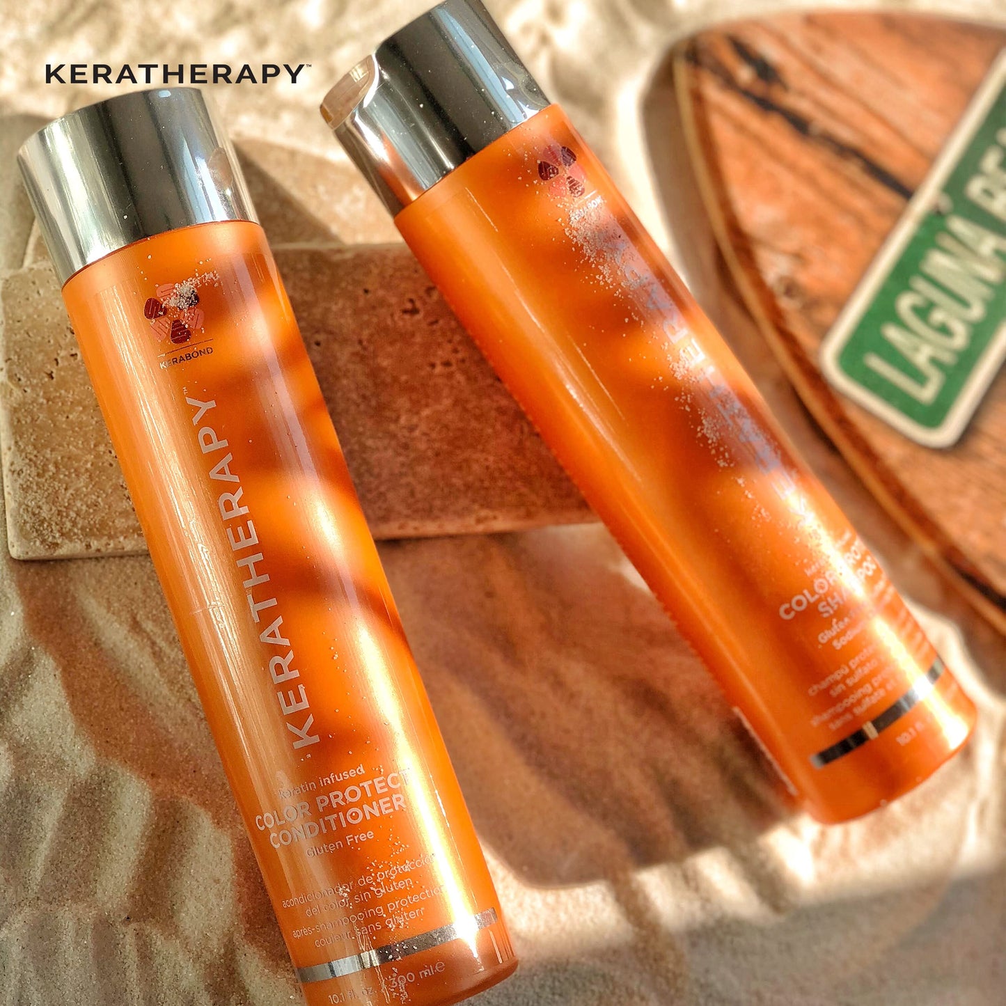 KERATHERAPY Keratin Infused Color Protect Shampoo, 10.1 fl. oz., 300 ml - Gluten Free Color Protecting Shampoo for Color Treated Hair with Kerabond Technology, Red Raspberry Oil, Omega 3 & 6