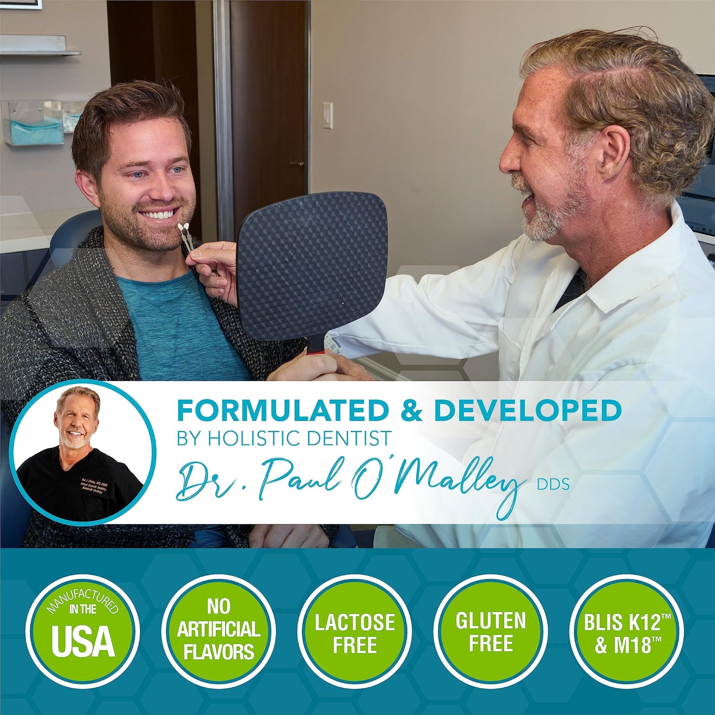 Oral Probiotics for Mouth Bad Breath Treatment for Kids Dental Care & Cavity Prevention with BLIS K12 M18 β Dr Formulated Dental Probiotics for Teeth and Gums, 30 Chewable Tablets Strawberry Vanilla