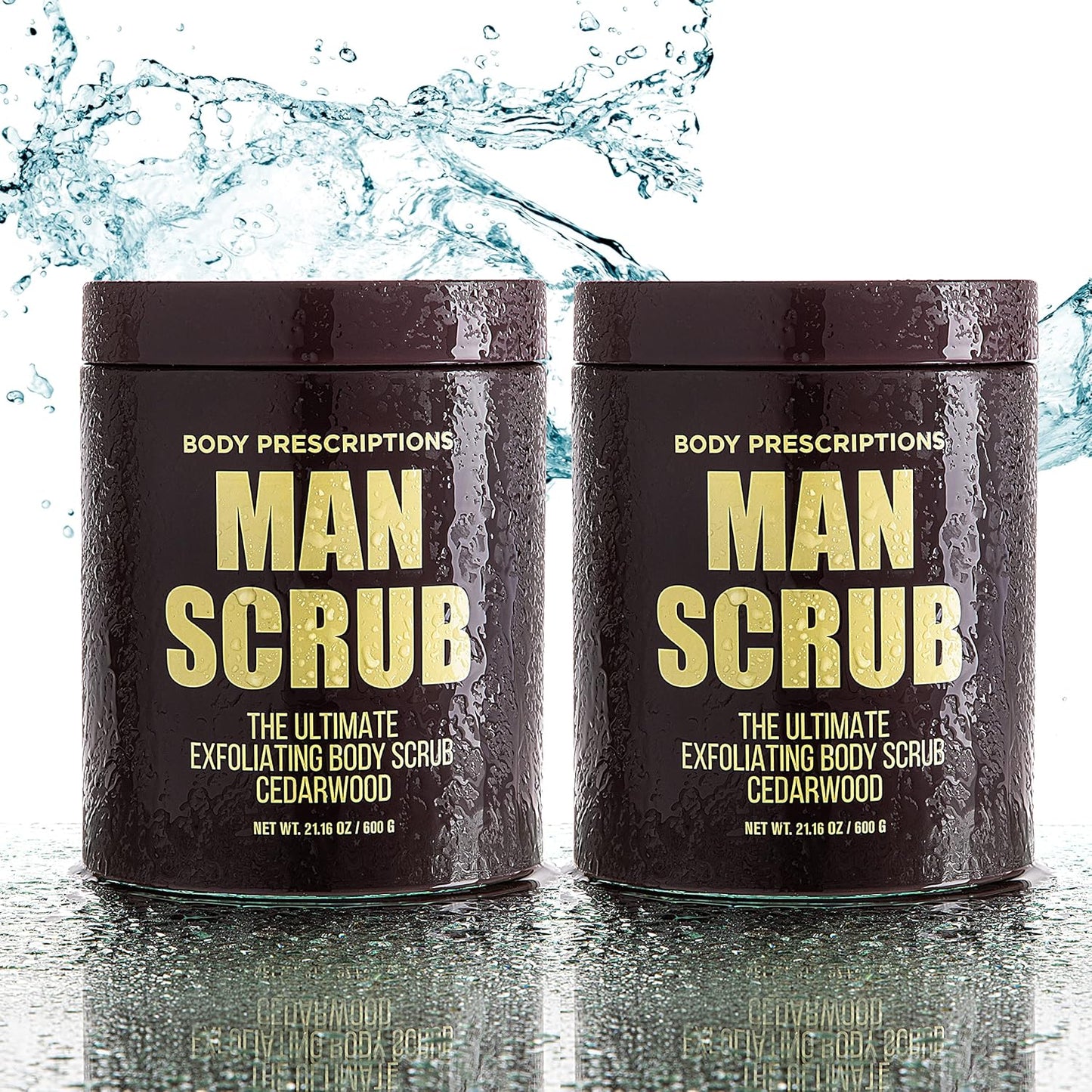 Men’s Charcoal Exfoliating Body Scrub – 21oz Cleansing Wash for All Skin Types