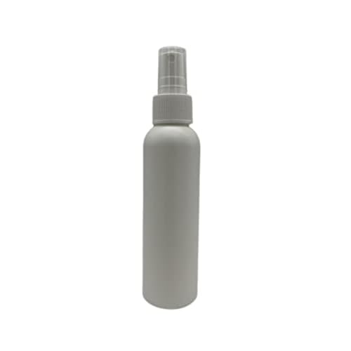 Natural Farms 4 oz White Cosmo Plastic Bottles - 12 Pack Empty Bottle Refillable - BPA Free - Essential Oils - Aromatherapy | White Ribbed Fine Mist Pump Spray Caps- Made in the USA