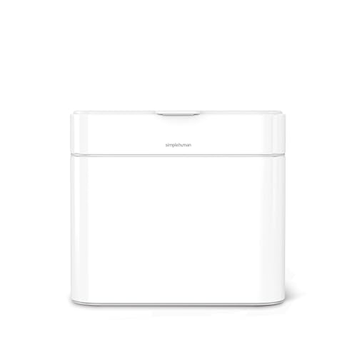 Simplehuman 4L Compost Caddy with Soft-Seal Lid & Magnetic Dock - White
