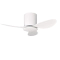 25 Inch Small Ceiling Fan Without Light, Low Profile, White - Quiet & Energy-Efficient