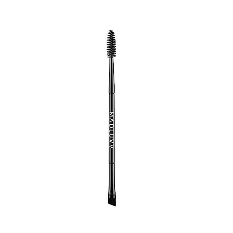 Madluvv Duo Eyebrow Brush - Angled and Spoolie Professional Eye Brow Brushes for Precision Definer, Liner, Filler, Shaper, Powder, Makeup