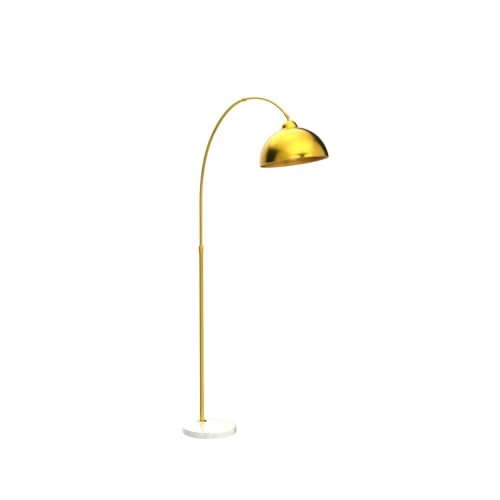 GoBright White 73-Inch Arc Floor Lamp with Adjustable Height & Marble Base