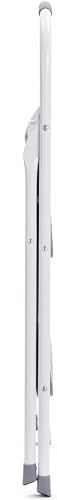 2-Step Steel Step Stool Ladder with Hand Grip - White, ANSI Type 2 Duty Rating