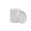 16 Ounce Plastic Ointment Jar with Blue Lid - Pack of 12