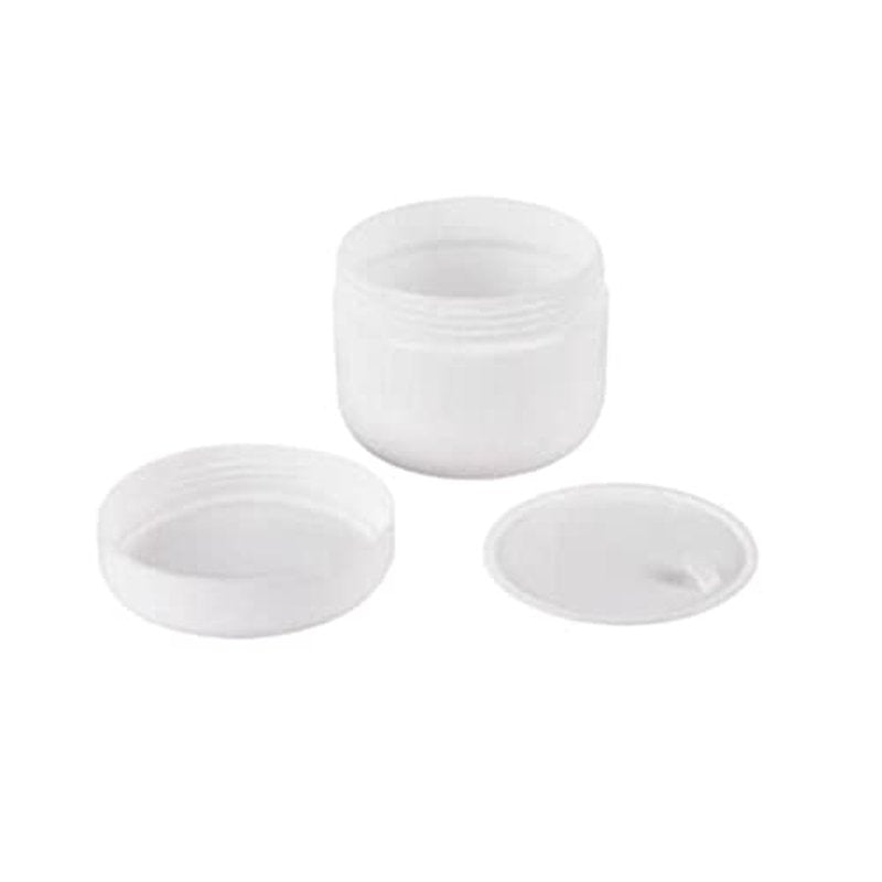 8 Pack Plastic Empty Cosmetic Containers with Lid, Portable 8 Oz 250ml Refillable Make-up Face Cream Jars Case for Body Scrub Mask Lotion Storage Pot (White)