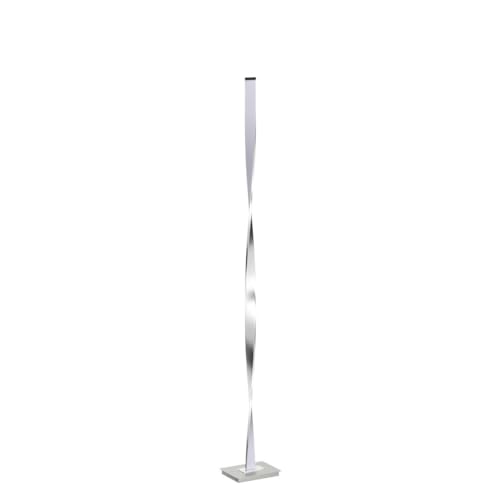 Brightech Helix LED Floor Lamp - 48" Tall Dimmable Standing Lamp in Warm White Silver Frame