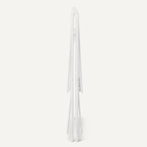 Foldable Space-Saving Metal Clothes Drying Rack 61x23.6x49.6 Inches, White