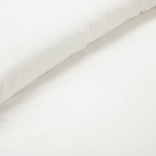 Twin XL Duvet Cover Set with Ruffled Border - White Cotton Bedding for Dorm & Teen Rooms